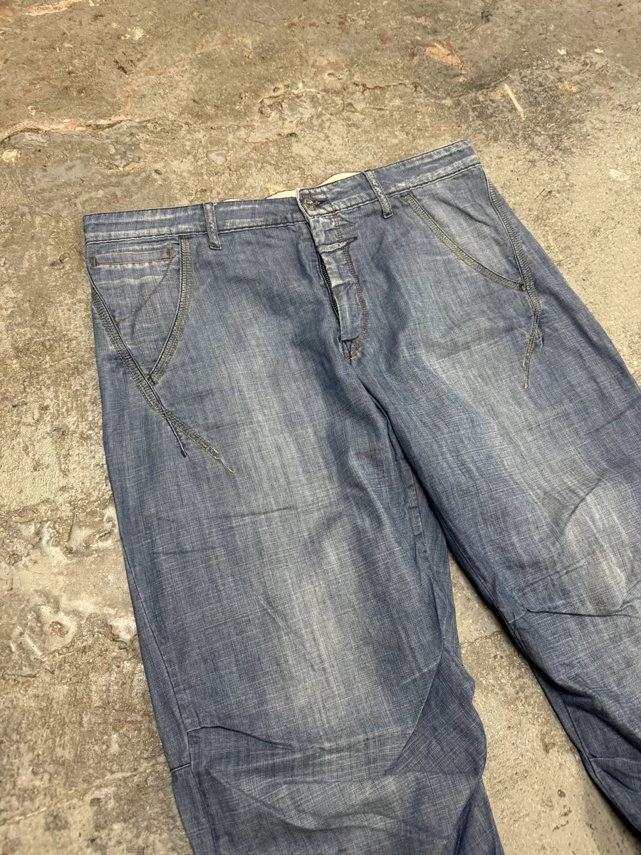 2000s Marithé + François Girbaud Blue Relaxed Cozy Jeans (XL) 7