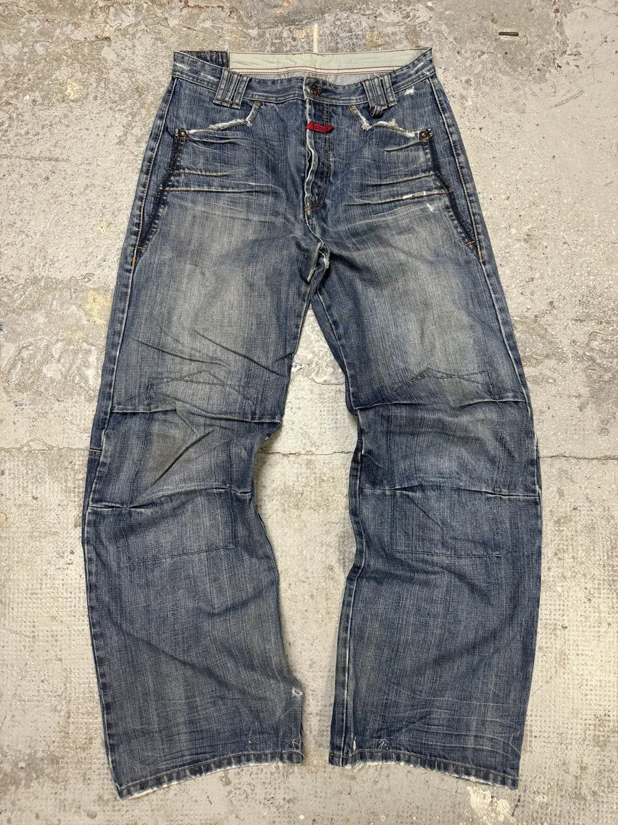 2000s Marithé + François Girbaud Blue Relaxed Regular Denim Jeans (M) oOwxNSB 0
