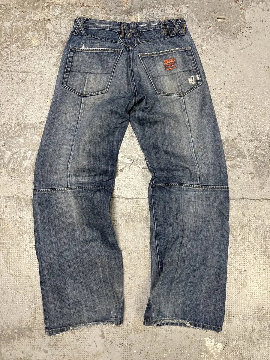 2000s Marithé + François Girbaud Blue Relaxed Regular Denim Jeans (M) oOwxNSB 1