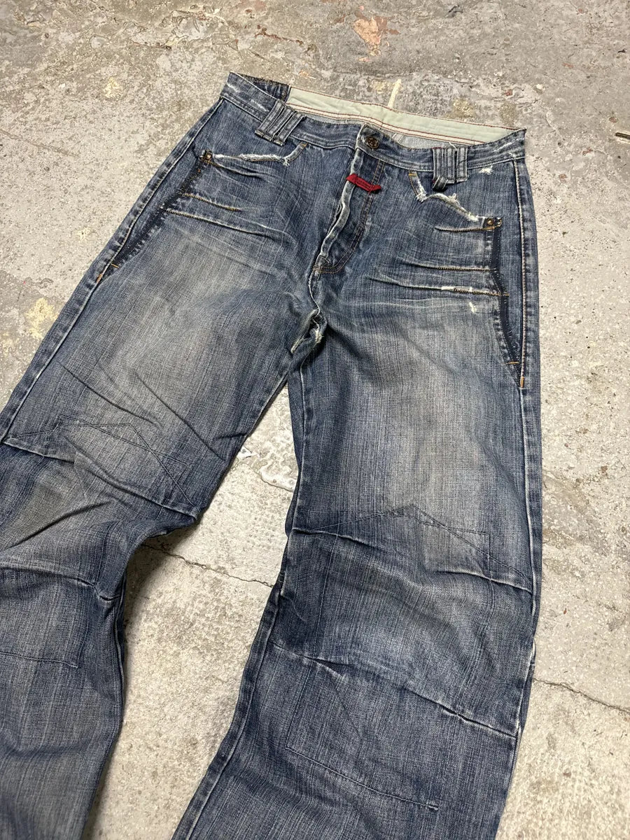 2000s Marithé + François Girbaud Blue Relaxed Regular Denim Jeans (M) oOwxNSB 3