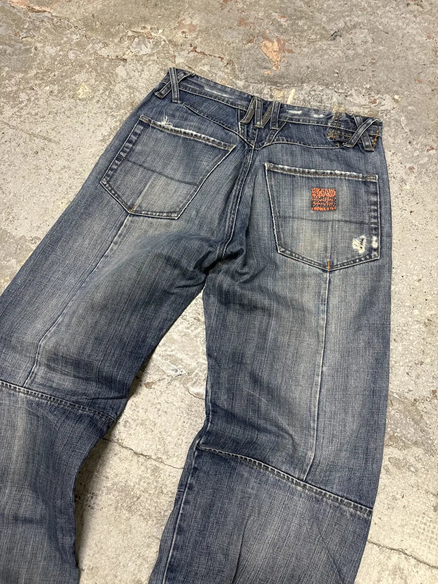 2000s Marithé + François Girbaud Blue Relaxed Regular Denim Jeans (M) oOwxNSB 7
