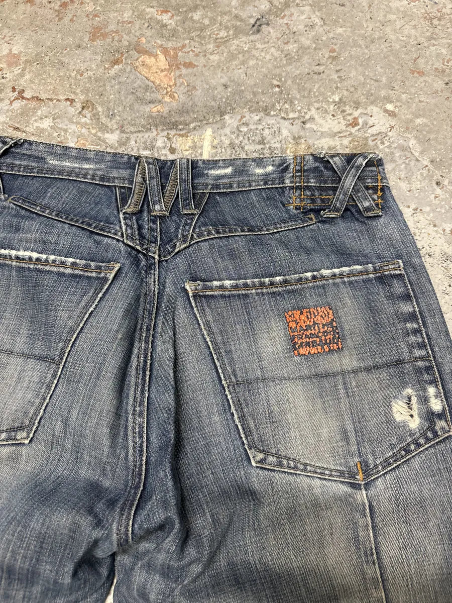 2000s Marithé + François Girbaud Blue Relaxed Regular Denim Jeans (M) oOwxNSB 8