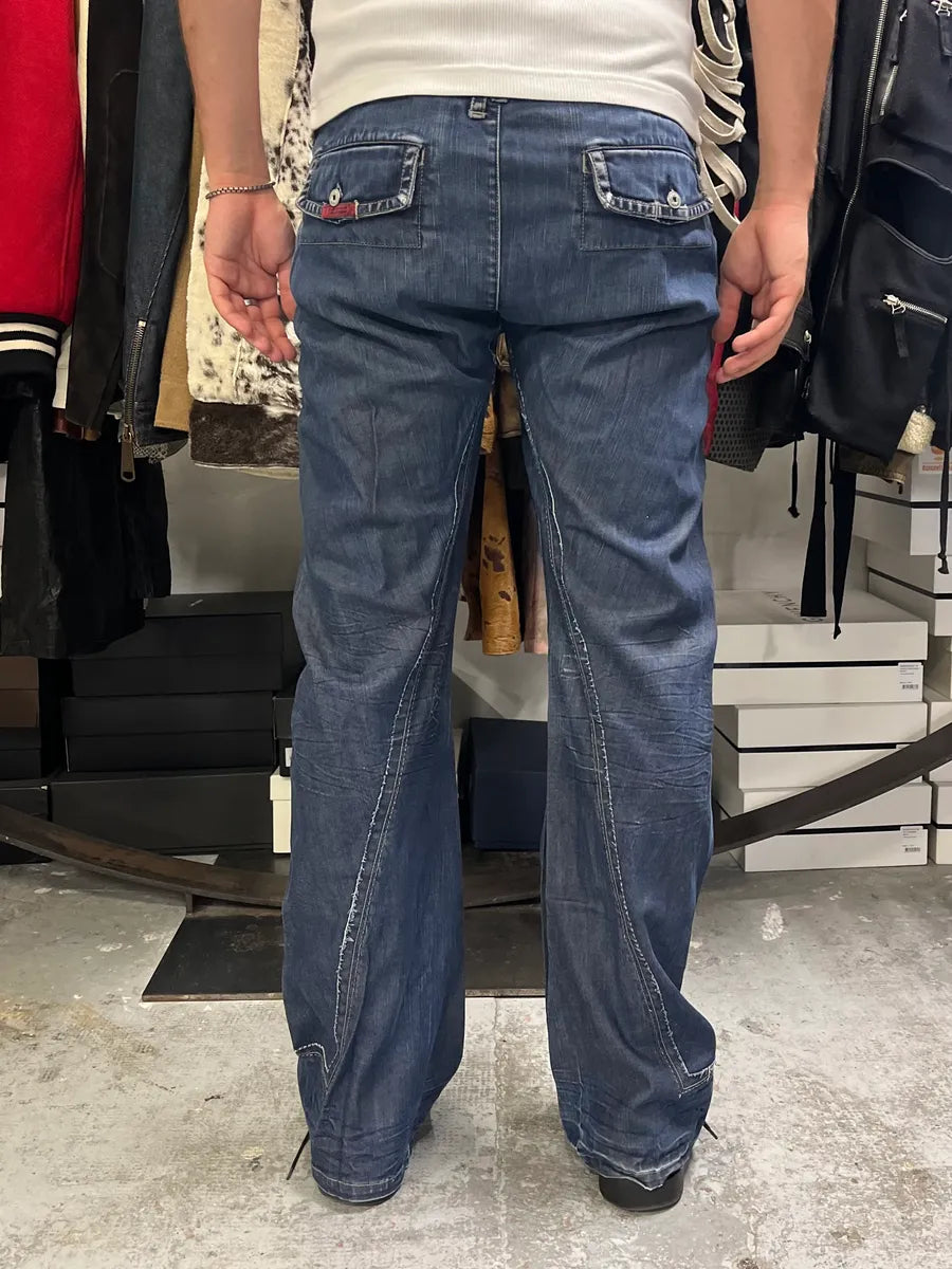 2000s Marithé + François Girbaud Blue Signature Denim Jeans jbCtGaf 2