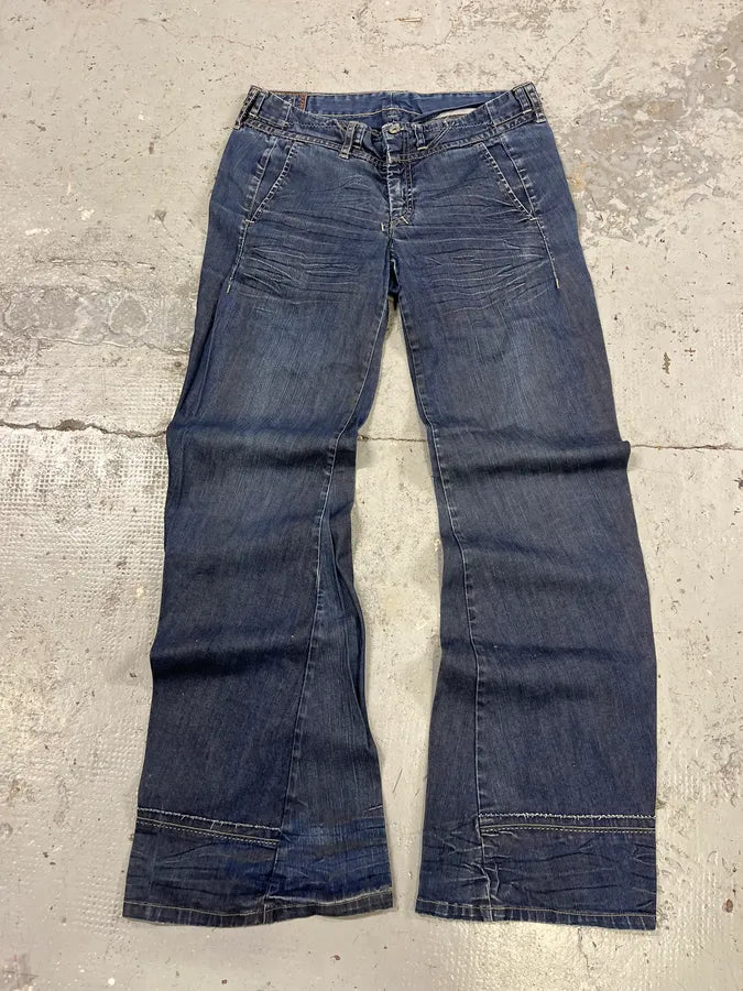 2000s Marithé + François Girbaud Blue Signature Denim Jeans jbCtGaf 3
