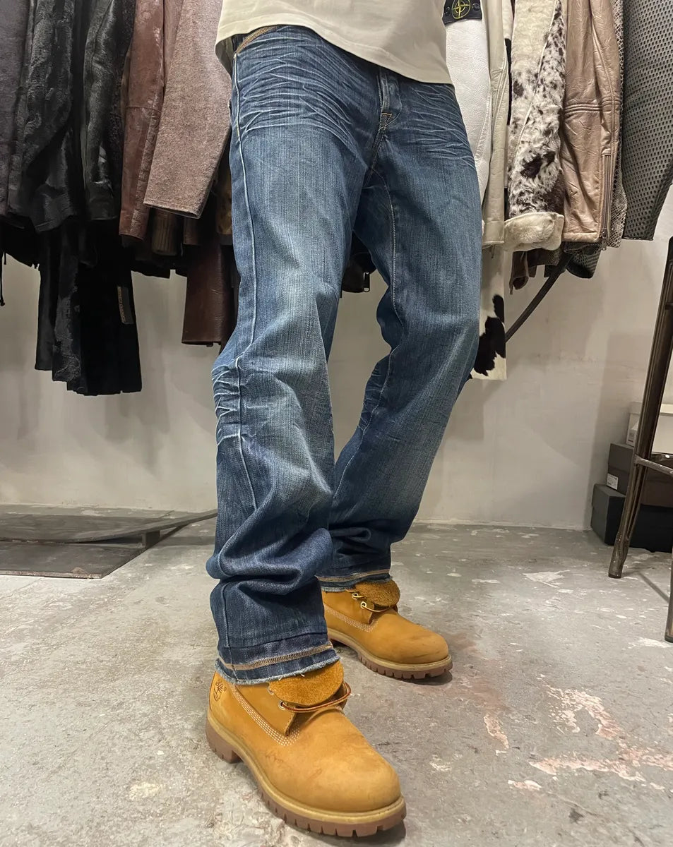 2000s Marithé + François Girbaud Blue Stonewashed Denim Jeans (L) YWtIxOh 1