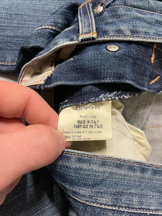 2000s Marithé + François Girbaud Blue Stonewashed Denim Jeans (L) YWtIxOh 9