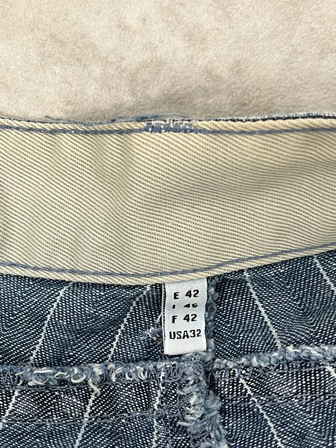 2000s Marithé + François Girbaud Blue Striped Denim Jeans BPTIoXj 9