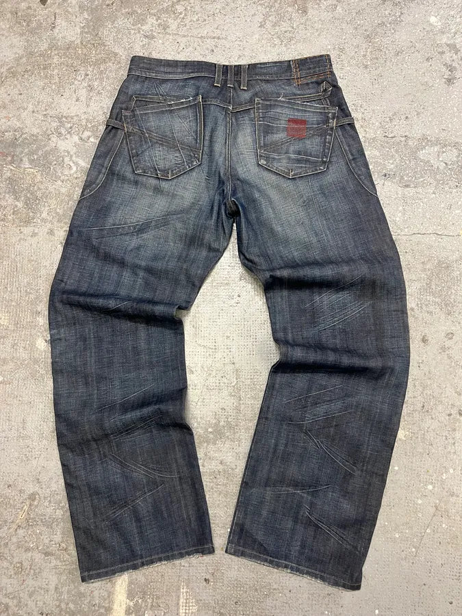 2000s Marithé + François Girbaud Blue Structured Denim Jeans (L) 3