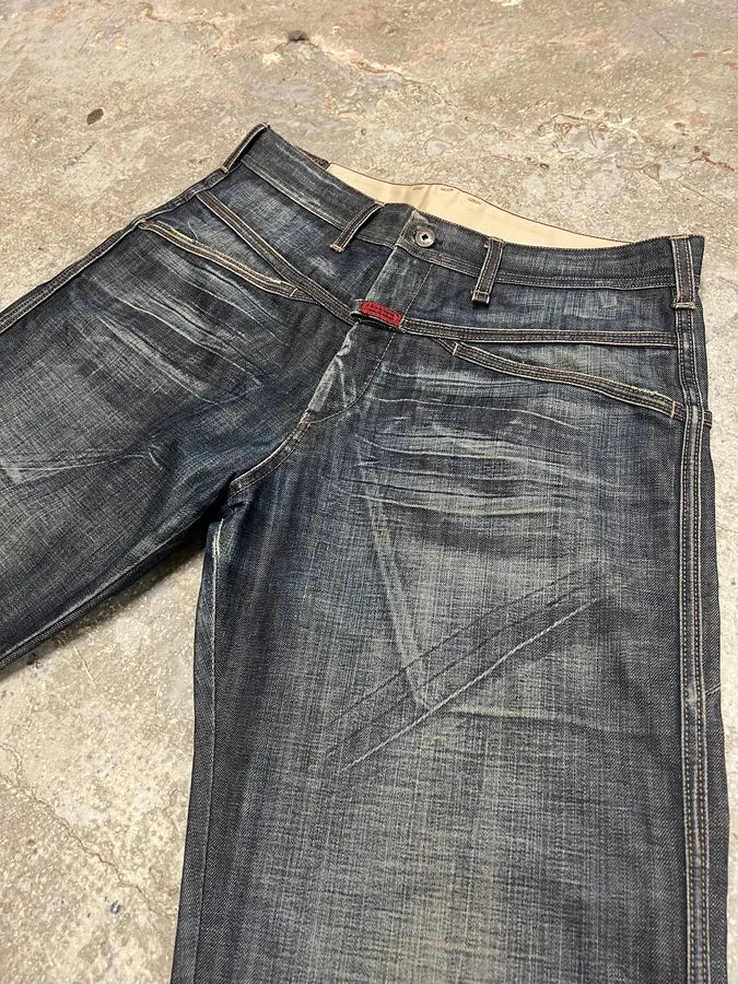 2000s Marithé + François Girbaud Blue Structured Denim Jeans (L) 4