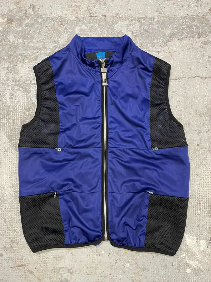 2000s Marithé + François Girbaud Blue Tactical Vest (S) mAHwVyH 0