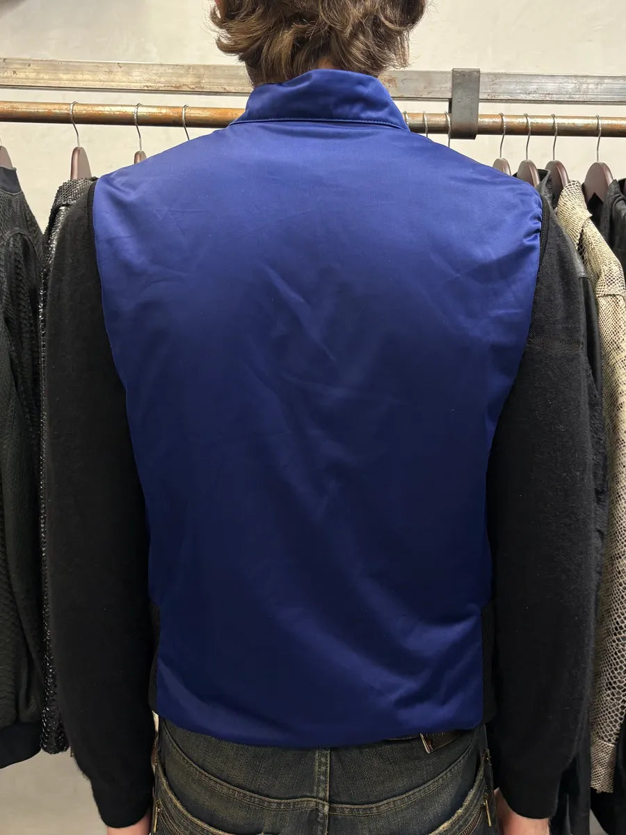 2000s Marithé + François Girbaud Blue Tactical Vest (S) mAHwVyH 2