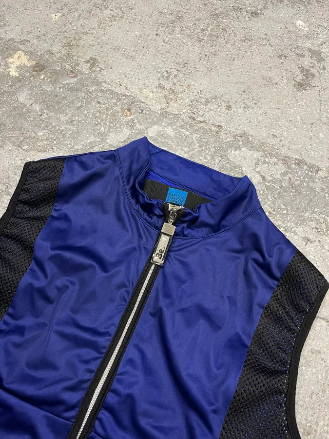 2000s Marithé + François Girbaud Blue Tactical Vest (S) mAHwVyH 3