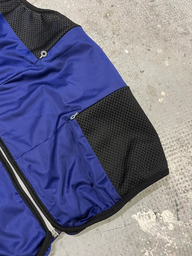2000s Marithé + François Girbaud Blue Tactical Vest (S) mAHwVyH 4
