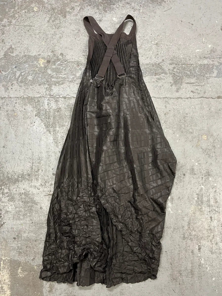 2000s Marithé + François Girbaud Bondage Pleats Black Dress (M) wHTgpZt 1