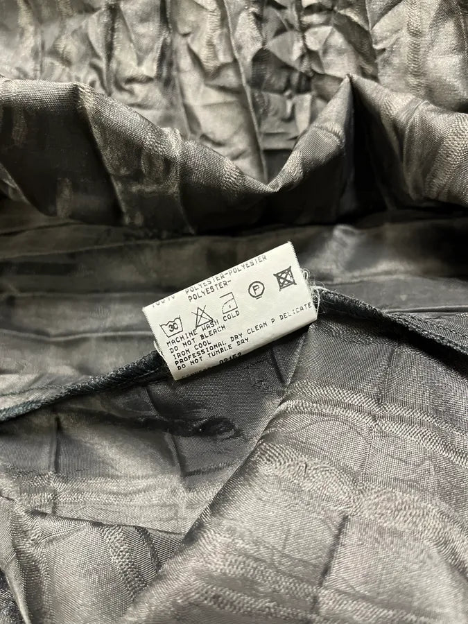 2000s Marithé + François Girbaud Bondage Pleats Black Dress (M) wHTgpZt 11