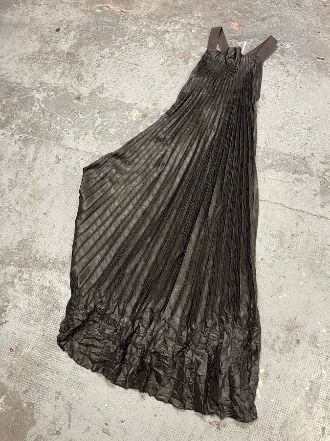2000s Marithé + François Girbaud Bondage Pleats Black Dress (M) wHTgpZt 2