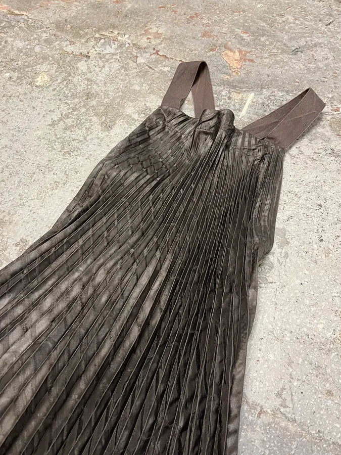 2000s Marithé + François Girbaud Bondage Pleats Black Dress (M) wHTgpZt 4