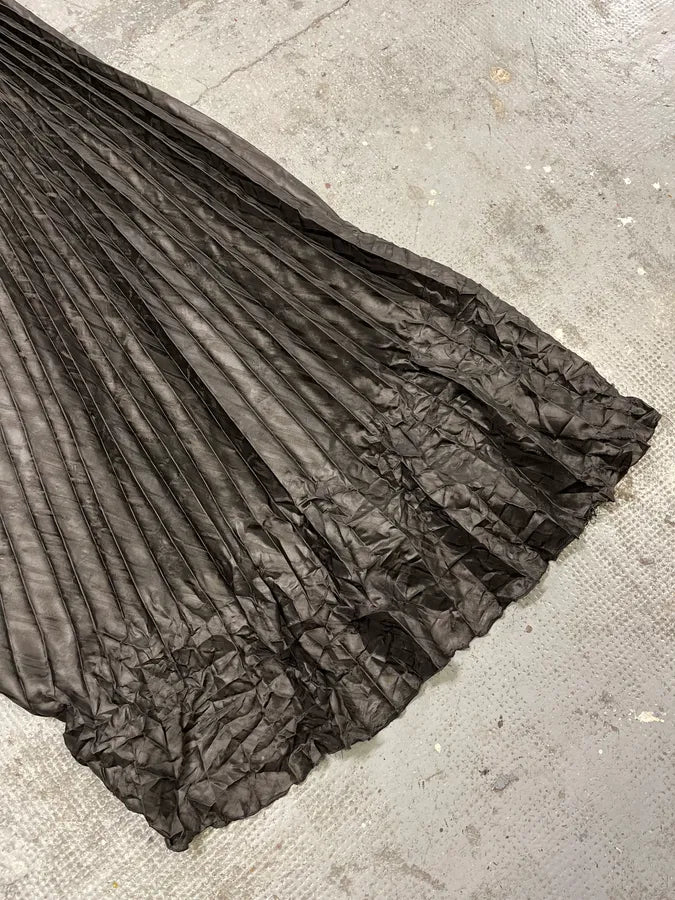 2000s Marithé + François Girbaud Bondage Pleats Black Dress (M) wHTgpZt 5