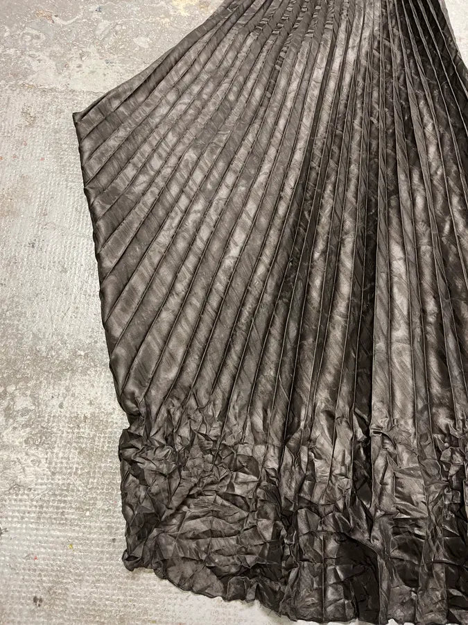 2000s Marithé + François Girbaud Bondage Pleats Black Dress (M) wHTgpZt 6