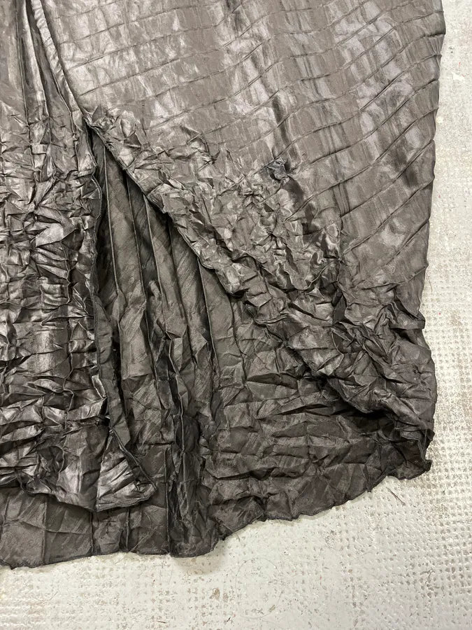 2000s Marithé + François Girbaud Bondage Pleats Black Dress (M) wHTgpZt 9