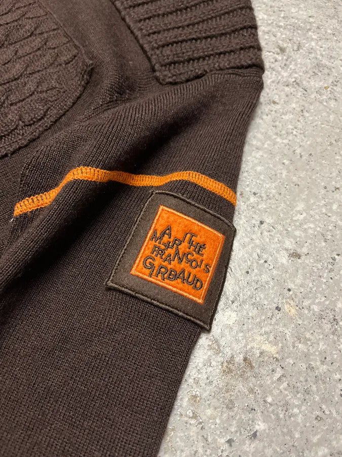 2000s Marithé + François Girbaud Brown & Orange Contemporary Turtleneck (S/M) qJVPdgN 5