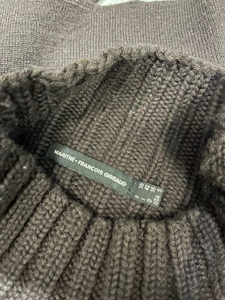 2000s Marithé + François Girbaud Brown & Orange Contemporary Turtleneck (S/M) qJVPdgN 8