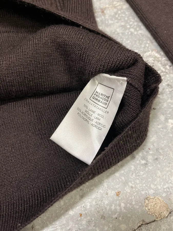 2000s Marithé + François Girbaud Brown & Orange Contemporary Turtleneck (S/M) qJVPdgN 9