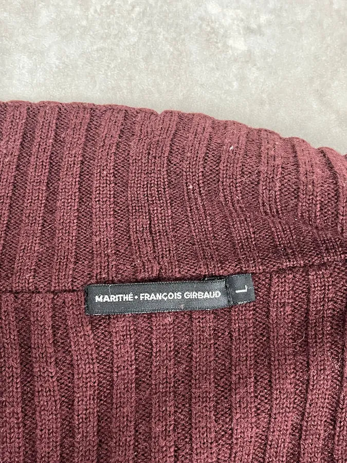 2000s Marithé + François Girbaud Brown & Orange Zip-Up Sweater PywmBvF 9