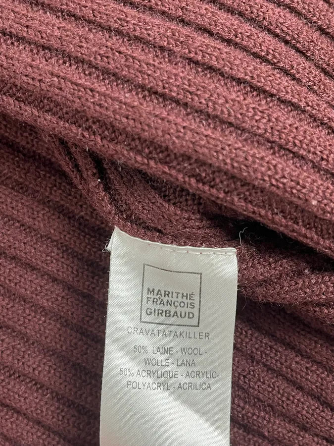 2000s Marithé + François Girbaud Brown & Orange Zip-Up Sweater PywmBvF 10