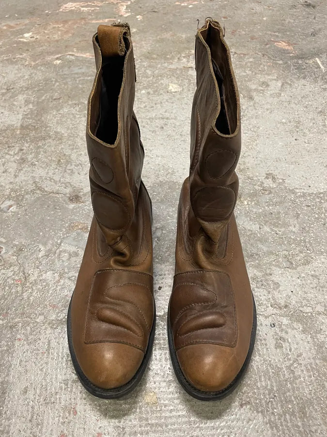 2000s Marithé + François Girbaud Brown Ankle Leather Boots VJljChi 1