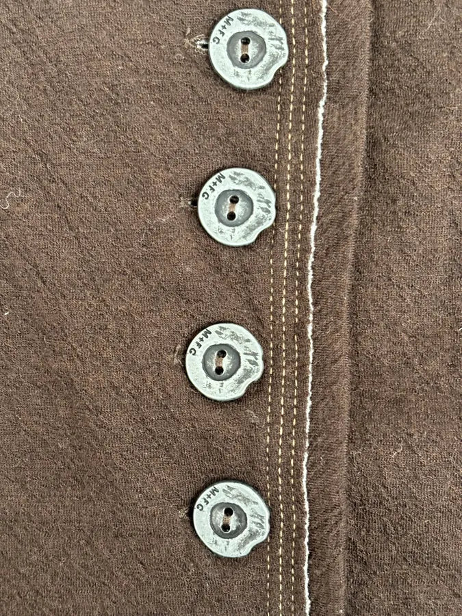 2000s Marithé + François Girbaud Brown Buttoned Cardigan Jacket VCJvCLi 7