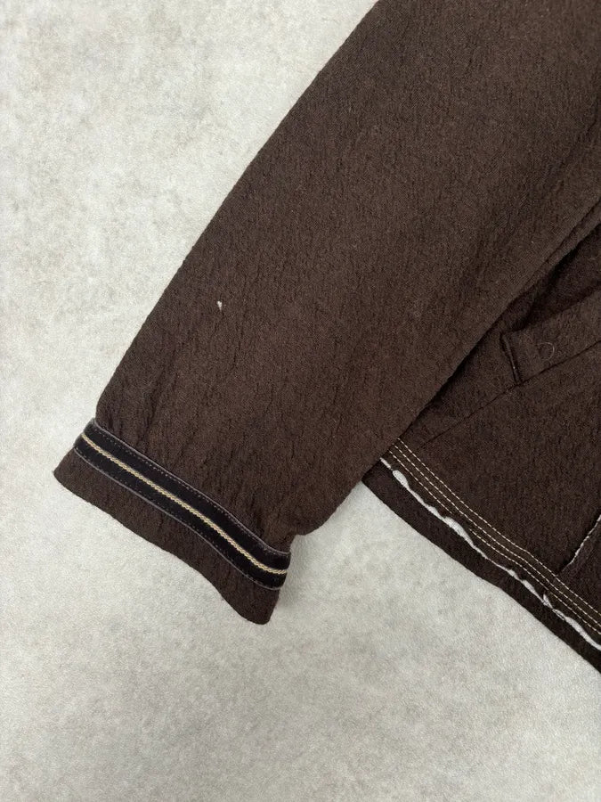 2000s Marithé + François Girbaud Brown Buttoned Cardigan Jacket VCJvCLi 8