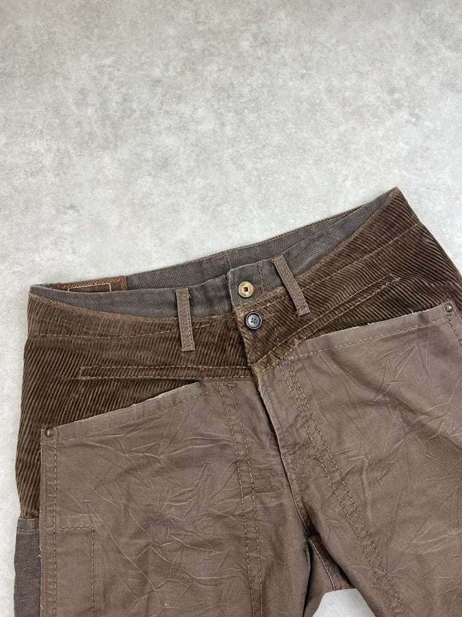 2000s Marithé + François Girbaud Brown Hybrid Cargo Pants FSnNRjd 4