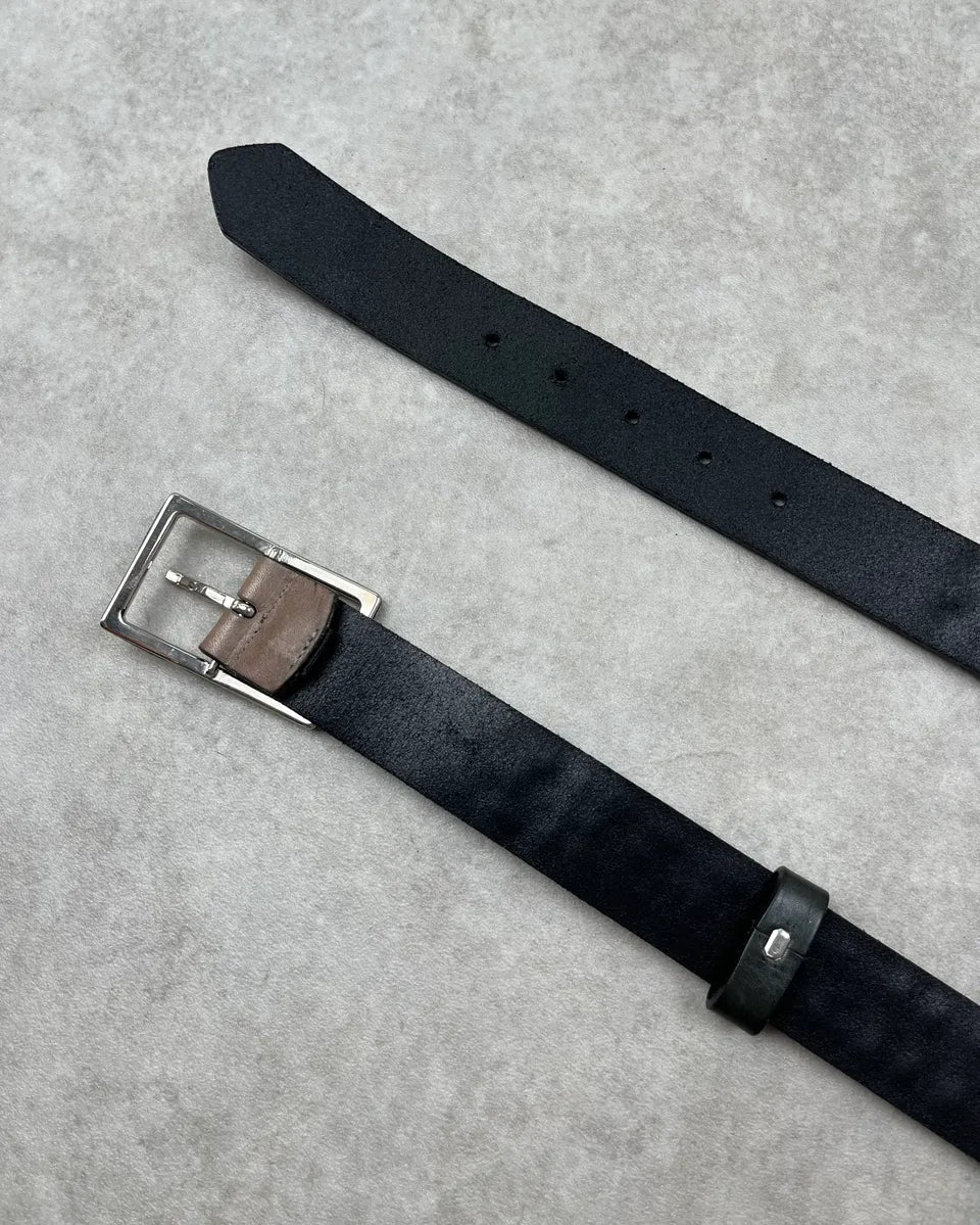 2000s Marithé + François Girbaud Brown Leather Crosshatch Belt cviMkyA 5