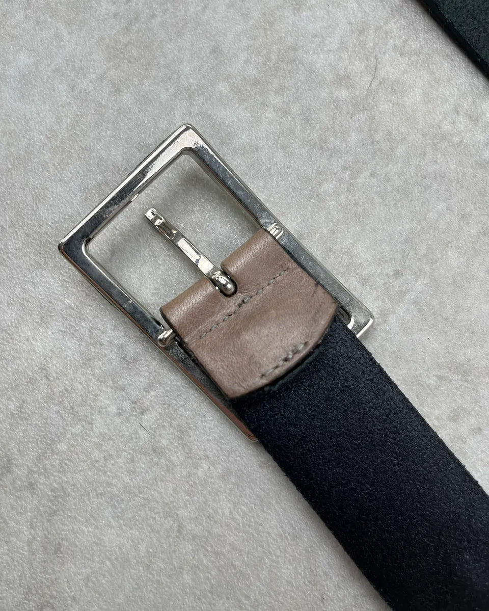 2000s Marithé + François Girbaud Brown Leather Crosshatch Belt cviMkyA 6