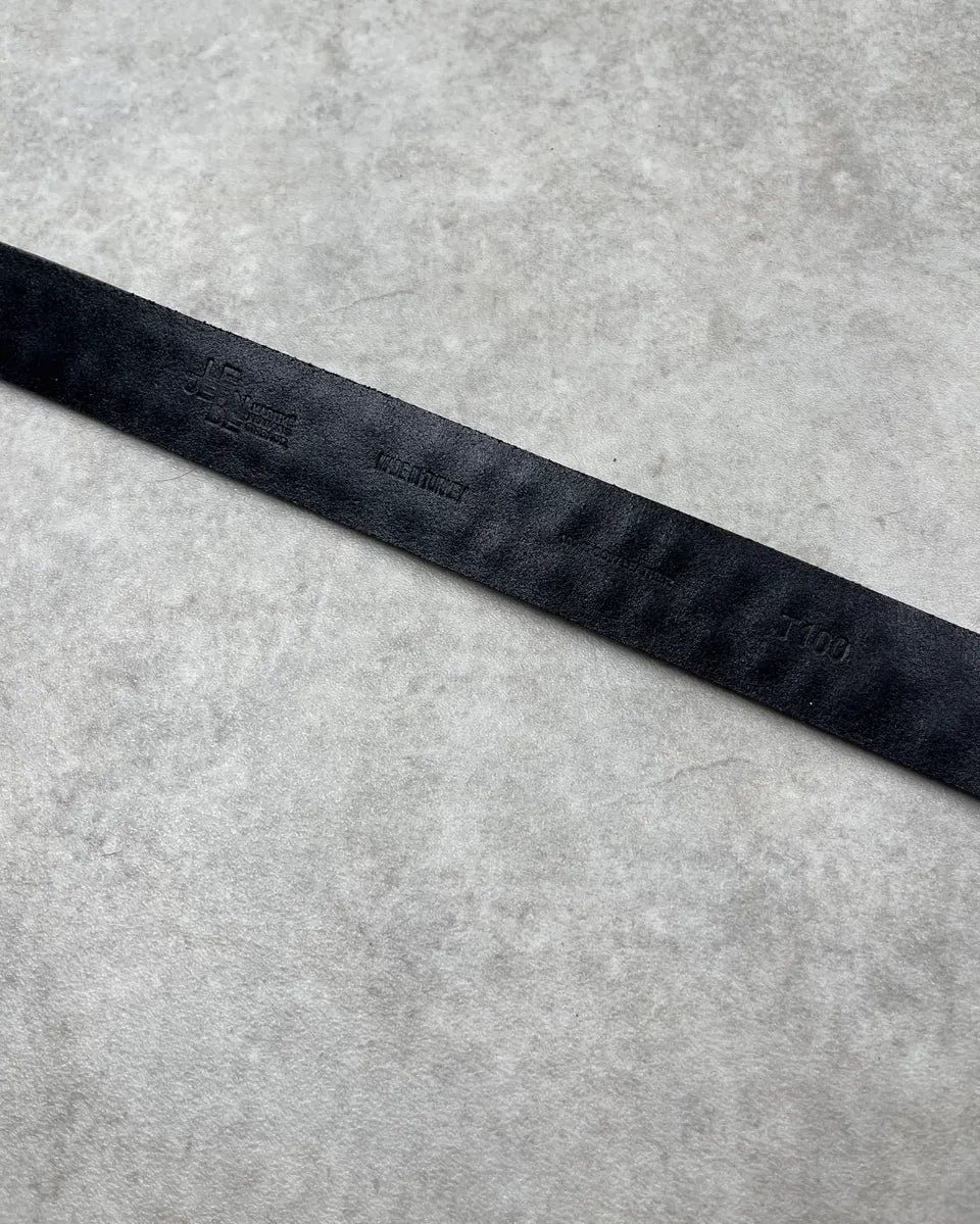 2000s Marithé + François Girbaud Brown Leather Crosshatch Belt cviMkyA 7