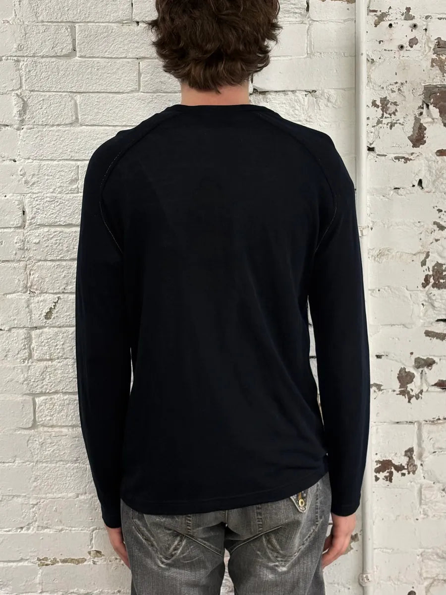 2000s Marithé + François Girbaud Navy Contemporary Sweater aIfsXUl 2