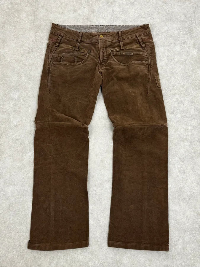 2000s Marithé + François Girbaud Brown Signature Pants OvsOMFS 0