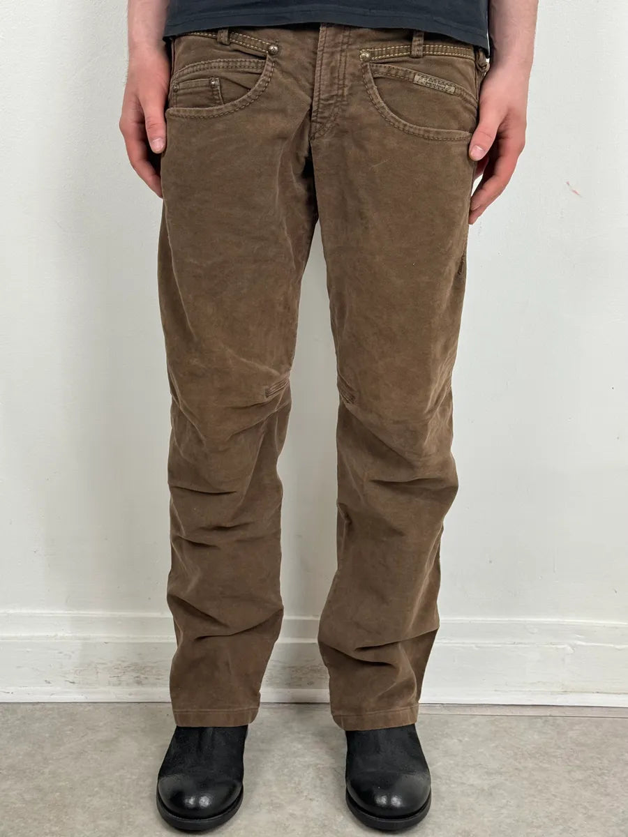 2000s Marithé + François Girbaud Brown Signature Pants OvsOMFS 1