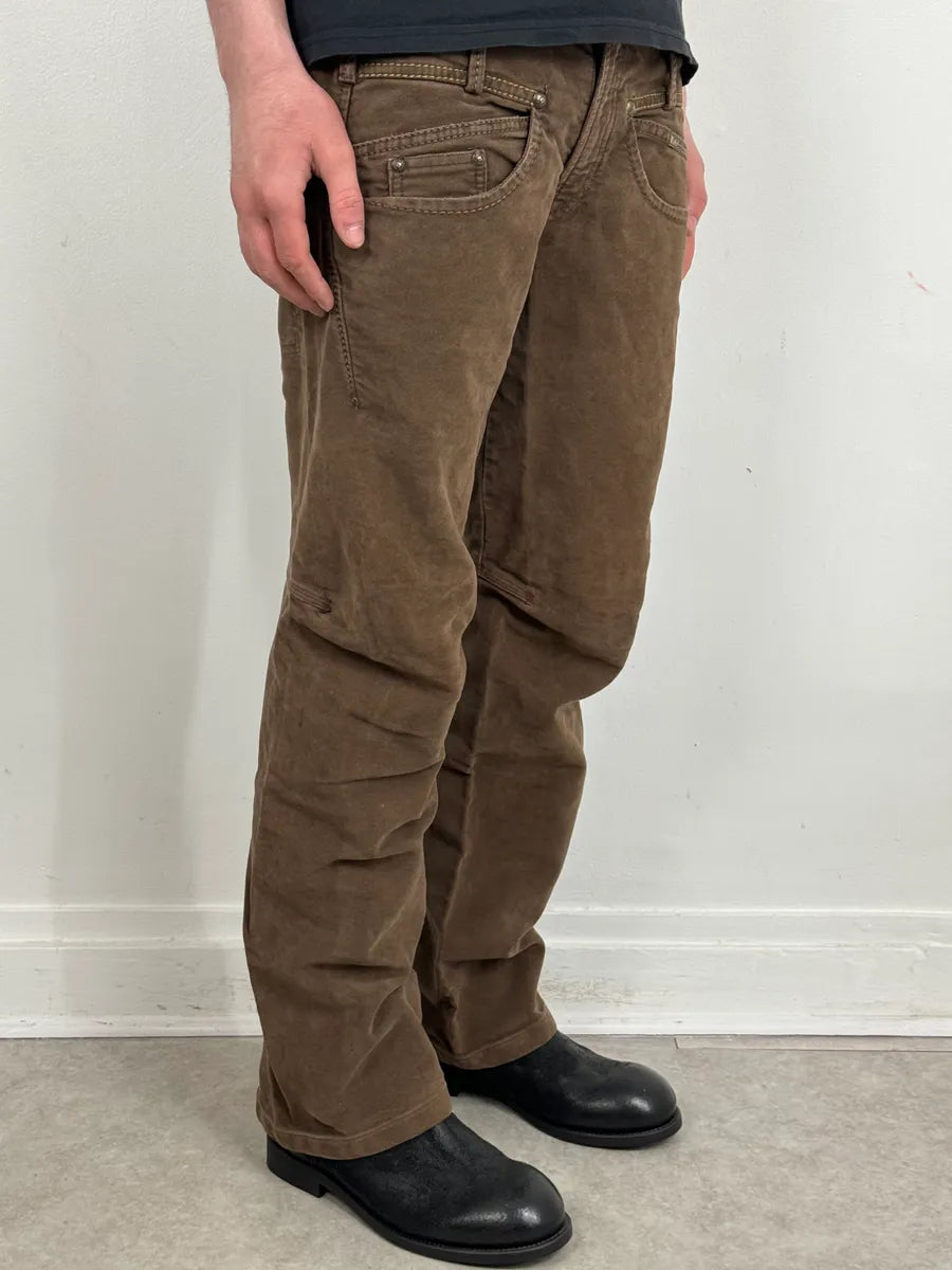 2000s Marithé + François Girbaud Brown Signature Pants OvsOMFS 2