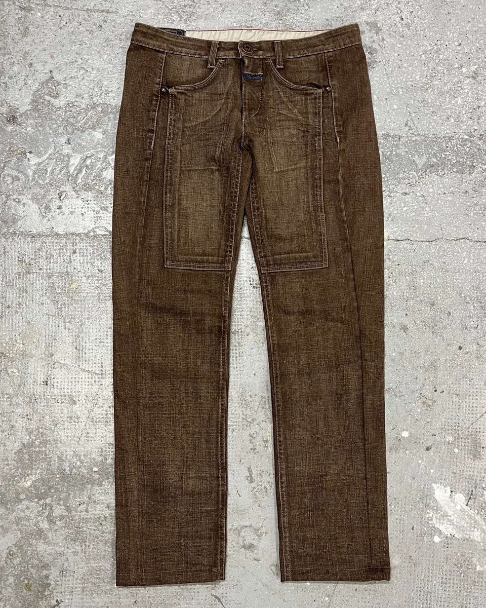 2000s Marithé + François Girbaud Brown Structured Pants HNpNYMZ 0