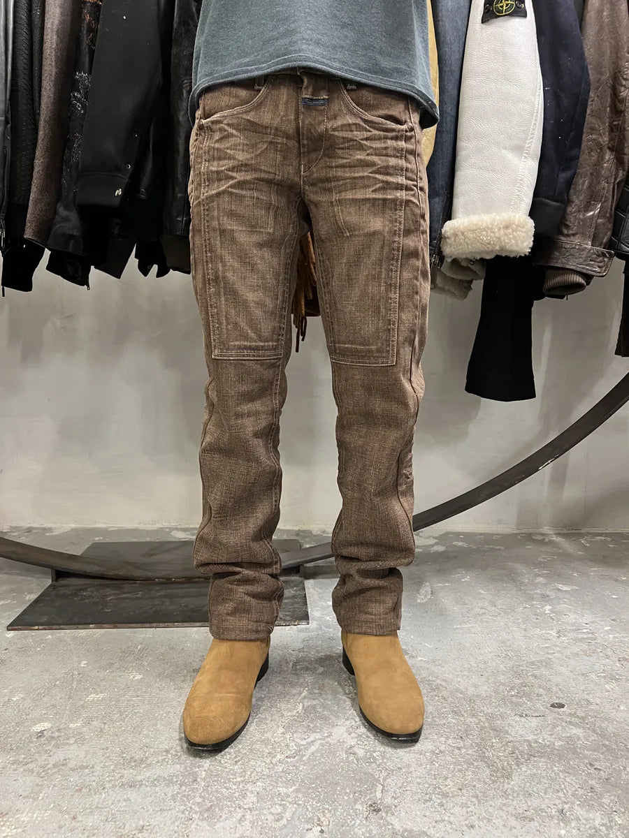 2000s Marithé + François Girbaud Brown Structured Pants HNpNYMZ 1