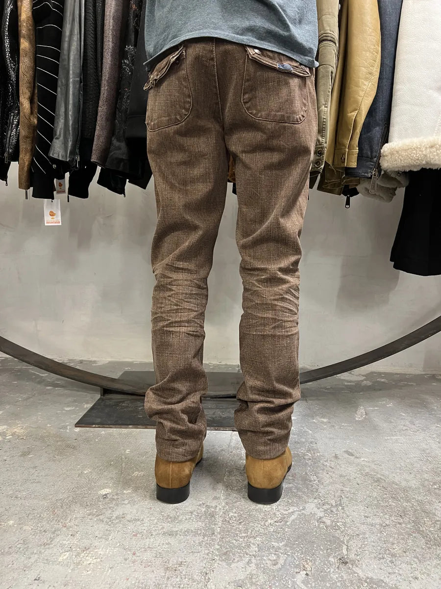2000s Marithé + François Girbaud Brown Structured Pants HNpNYMZ 2