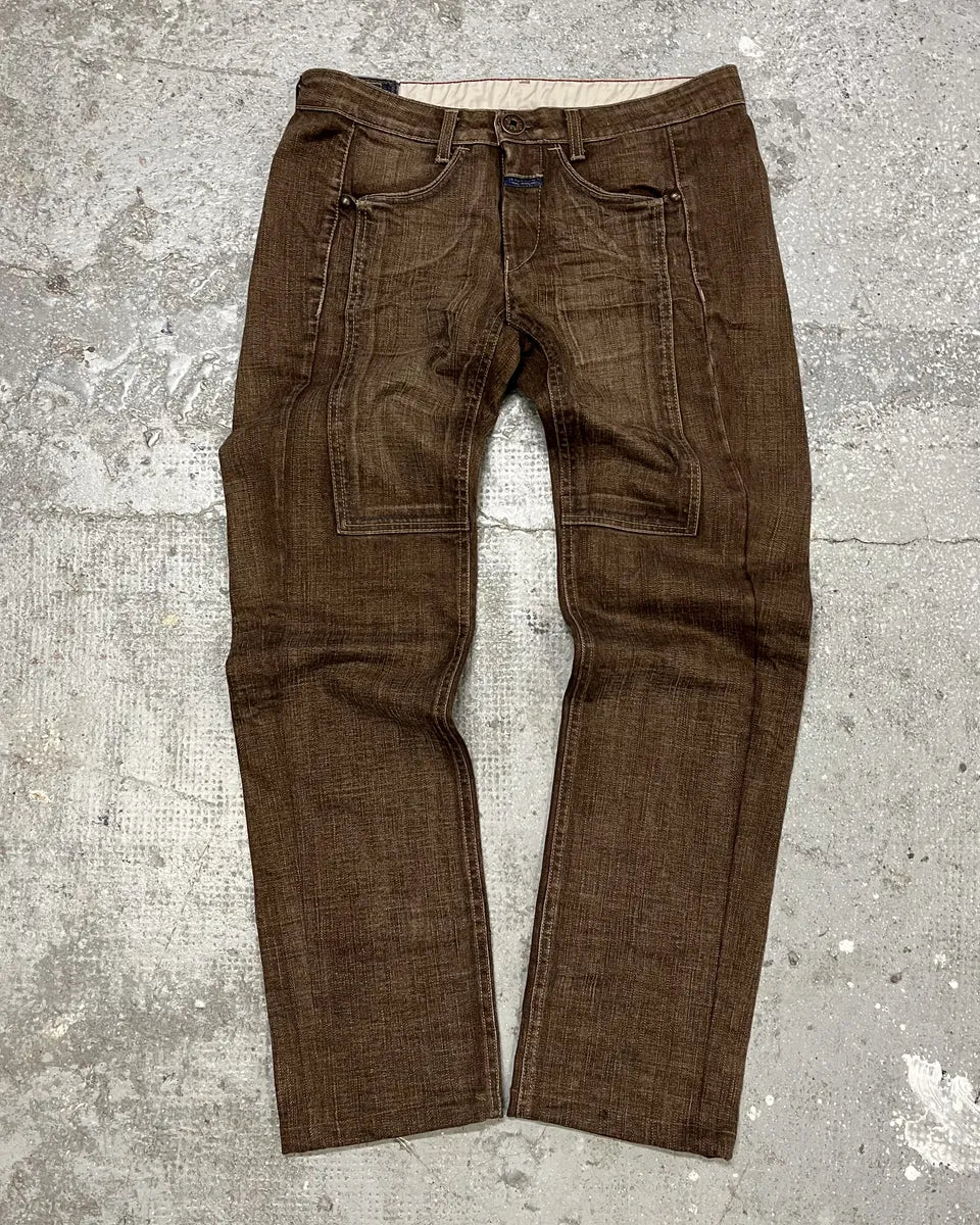 2000s Marithé + François Girbaud Brown Structured Pants HNpNYMZ 3