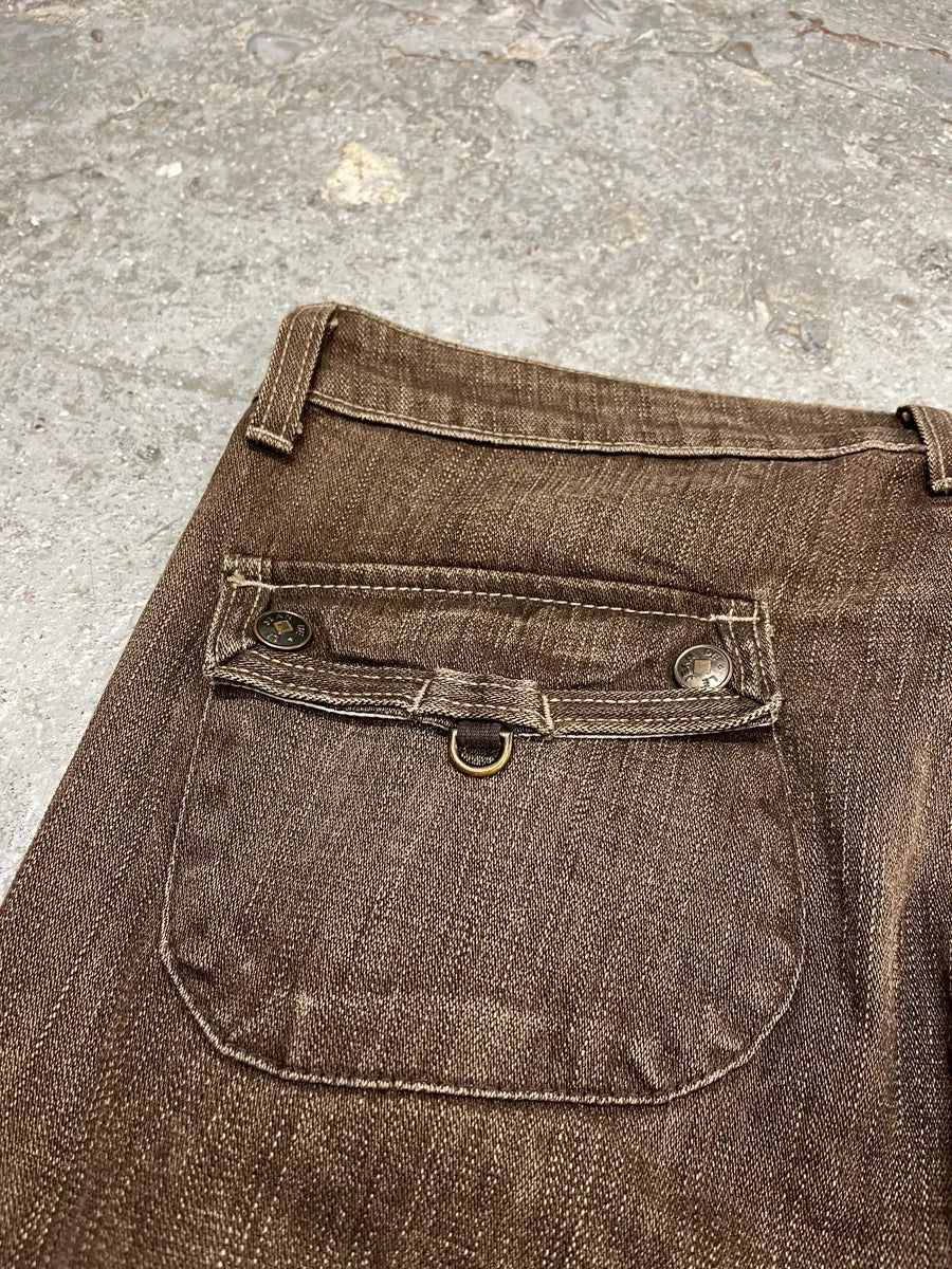 2000s Marithé + François Girbaud Brown Structured Pants HNpNYMZ 4