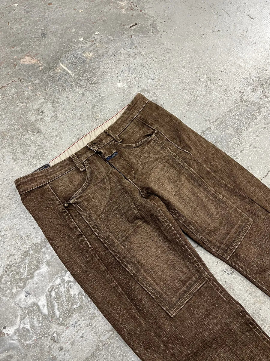 2000s Marithé + François Girbaud Brown Structured Pants HNpNYMZ 5