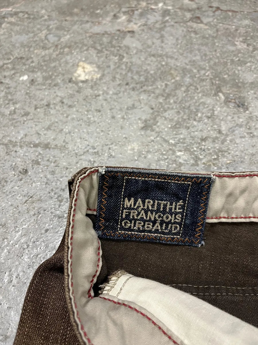 2000s Marithé + François Girbaud Brown Structured Pants HNpNYMZ 8