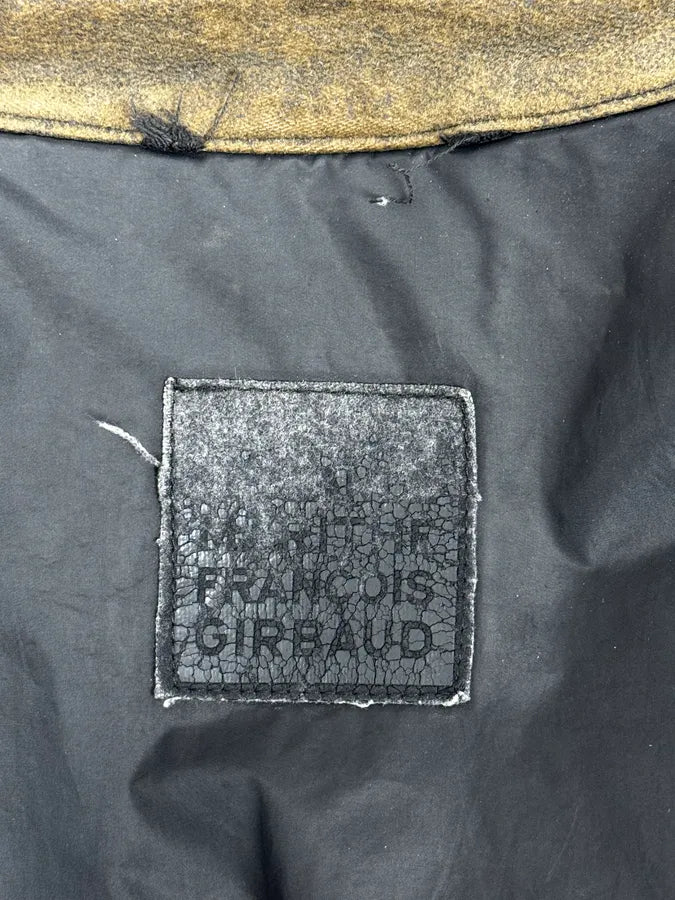 2000s Marithé + François Girbaud Brown Vegan Leather Eroded Jacket QRMeqDt 11