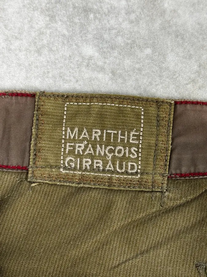 2000s Marithé + François Girbaud Khaki Green Velvet Pants XKCJVfV 13