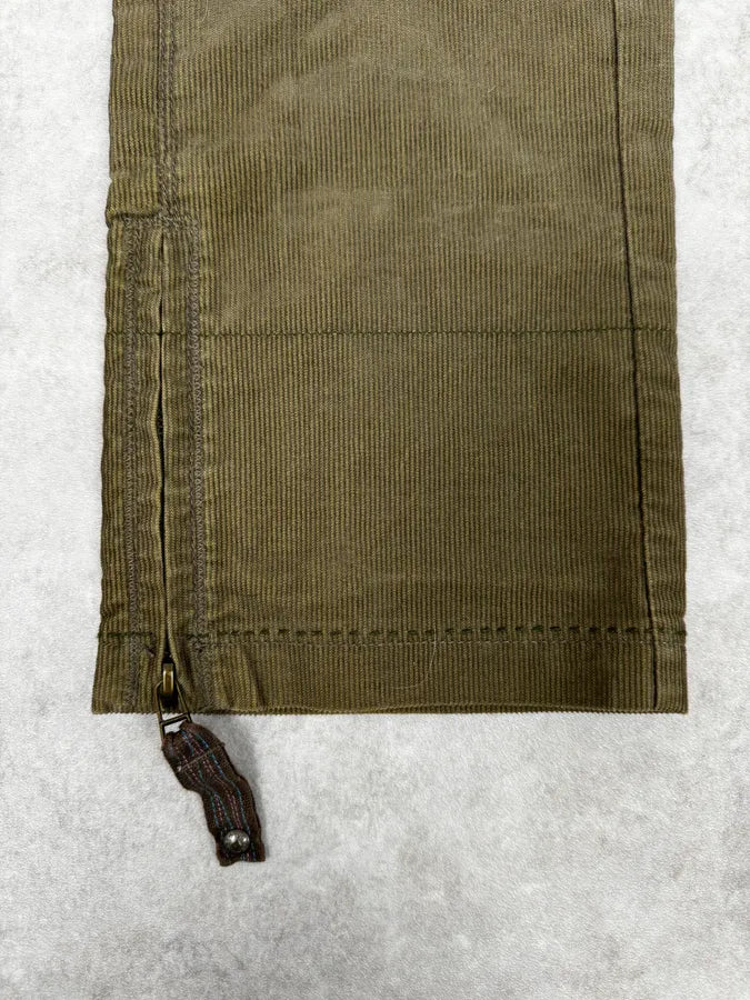 2000s Marithé + François Girbaud Khaki Green Velvet Pants XKCJVfV 7